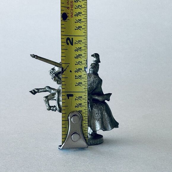 Perth Pewter Knight Mounted w/Lance, Sword #AC39 signed Ray Lamb 1985 Vintage - Picture 12 of 14